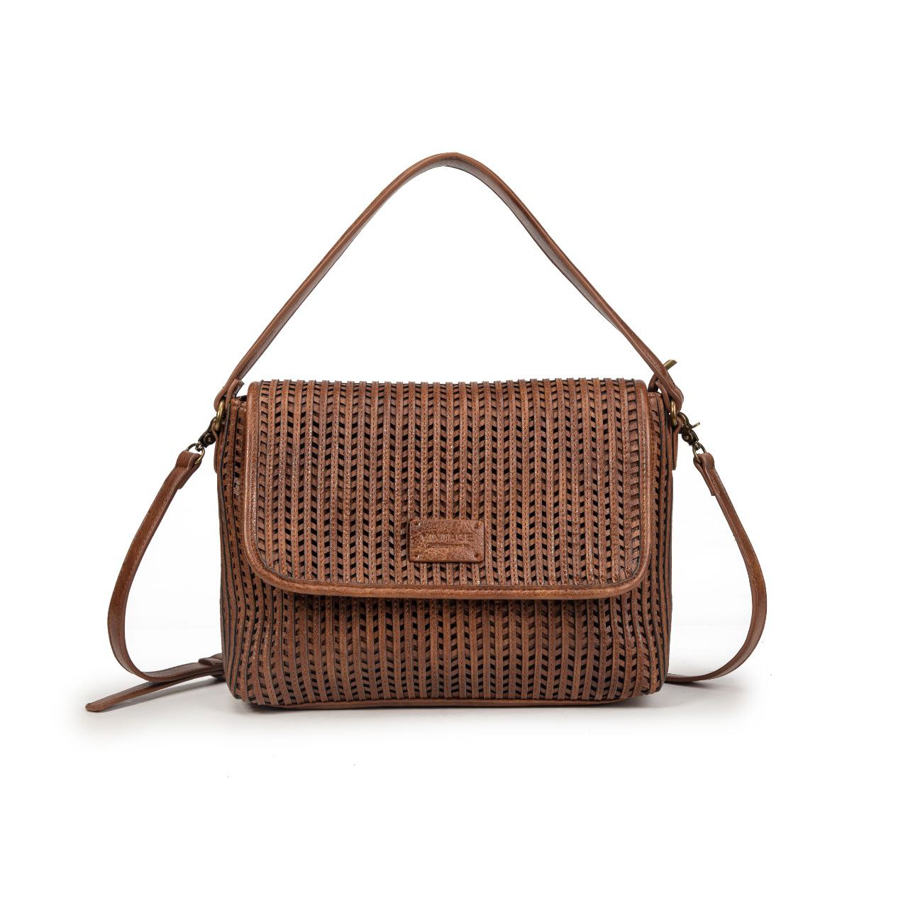 Bolso Mujer Elegante De Moda Con Diseño Perforado – Bandolera De Eco Cuero Estilo Vintage