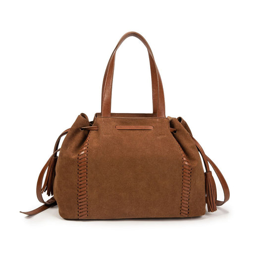 Bolso Tote Mujer Elegante De Moda – Bolso Grande De Ante Sintético Con Detalles De Flecos