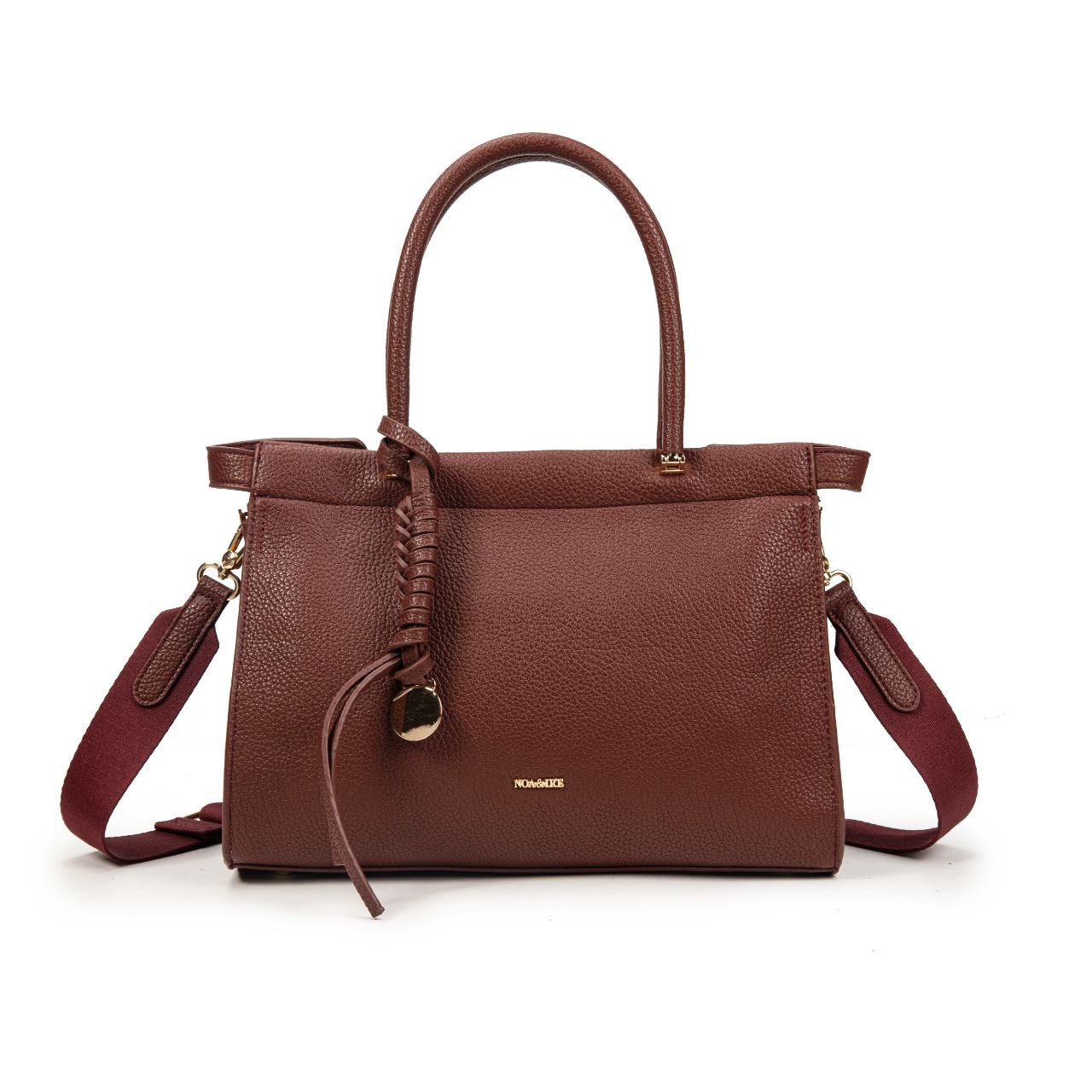 Bolso Mujer Tipo Cubo De Moda En Eco Cuero – Bandolera Y Asa De Mano, Con Neceser Interior, 31×18×7 Cm