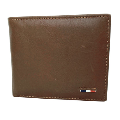 Cartera Hombre De Cuero Marrón Con Monedero – Cartera Elegante Pequeña 11x9 Cm, Bolso Hombre Clásico De Moda