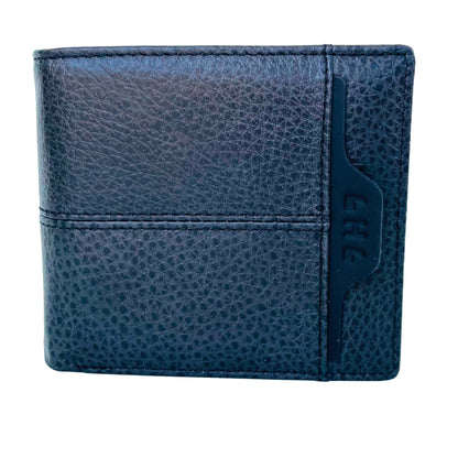 Cartera Hombre De Cuero Negro Con Cremallera Y Monedero – Cartera Elegante 11x10 Cm, Bolso Hombre Moderno De Moda