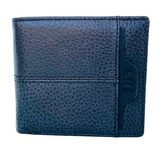 Cartera Hombre De Cuero Negro Con Cremallera Y Monedero – Cartera Elegante 11x10 Cm, Bolso Hombre Moderno De Moda