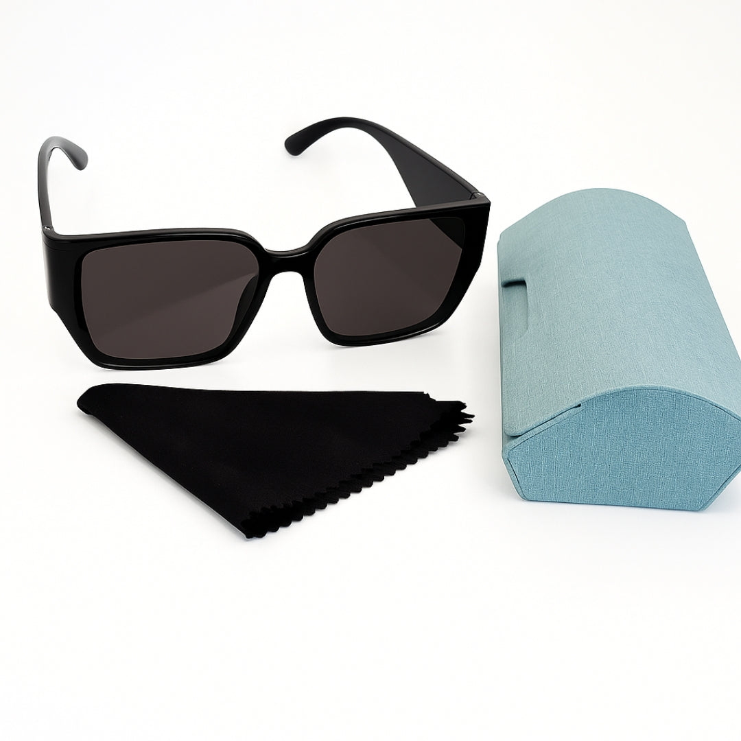 Gafas De Sol Rectangulares Unisex UV400 | Estilo Moderno Y Elegante | Accesorio De Moda Para Hombre Y Mujer Con Estuche