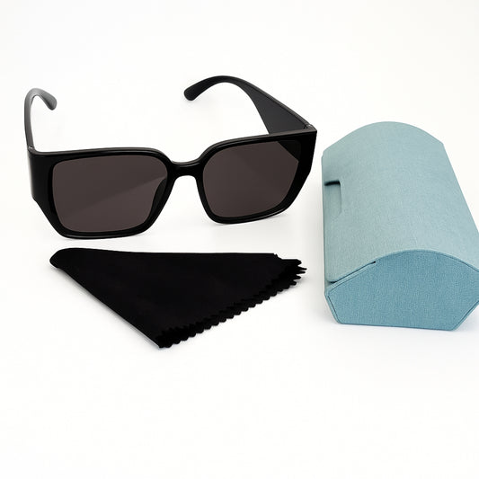 Gafas De Sol Rectangulares Unisex UV400 | Estilo Moderno Y Elegante | Accesorio De Moda Para Hombre Y Mujer Con Estuche