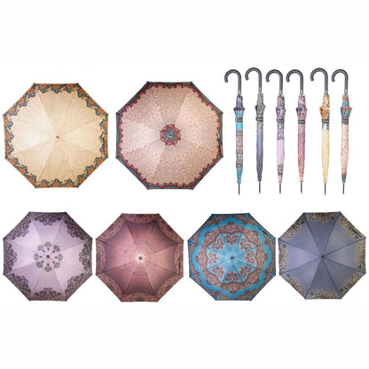 Paraguas Automático Antiviento Tipo Bastón Con Mango Antideslizante y Punta Metálica, 105 cm