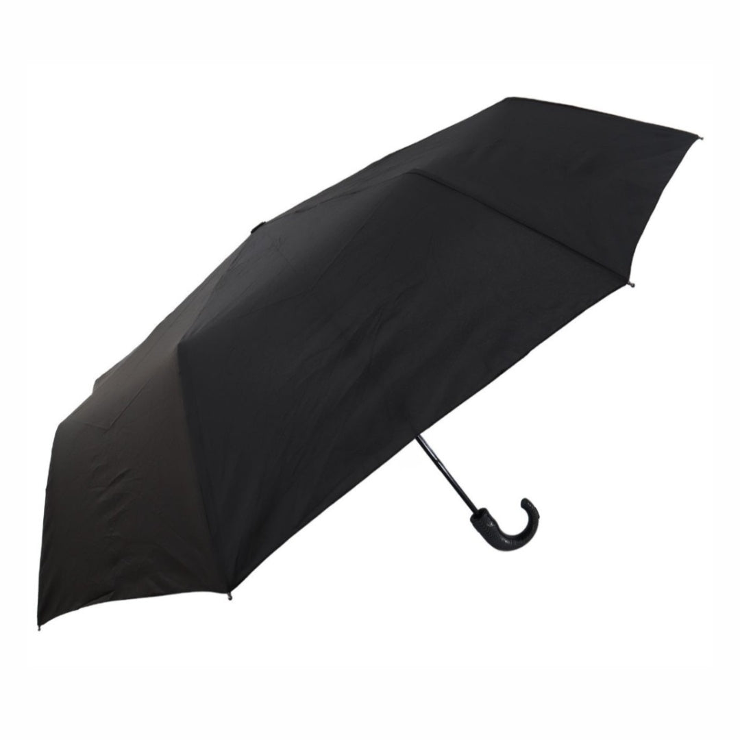 Paraguas Automático Antiviento Con Mango Curvo De 115 cm Ancho y 8 Varillas Resistentes