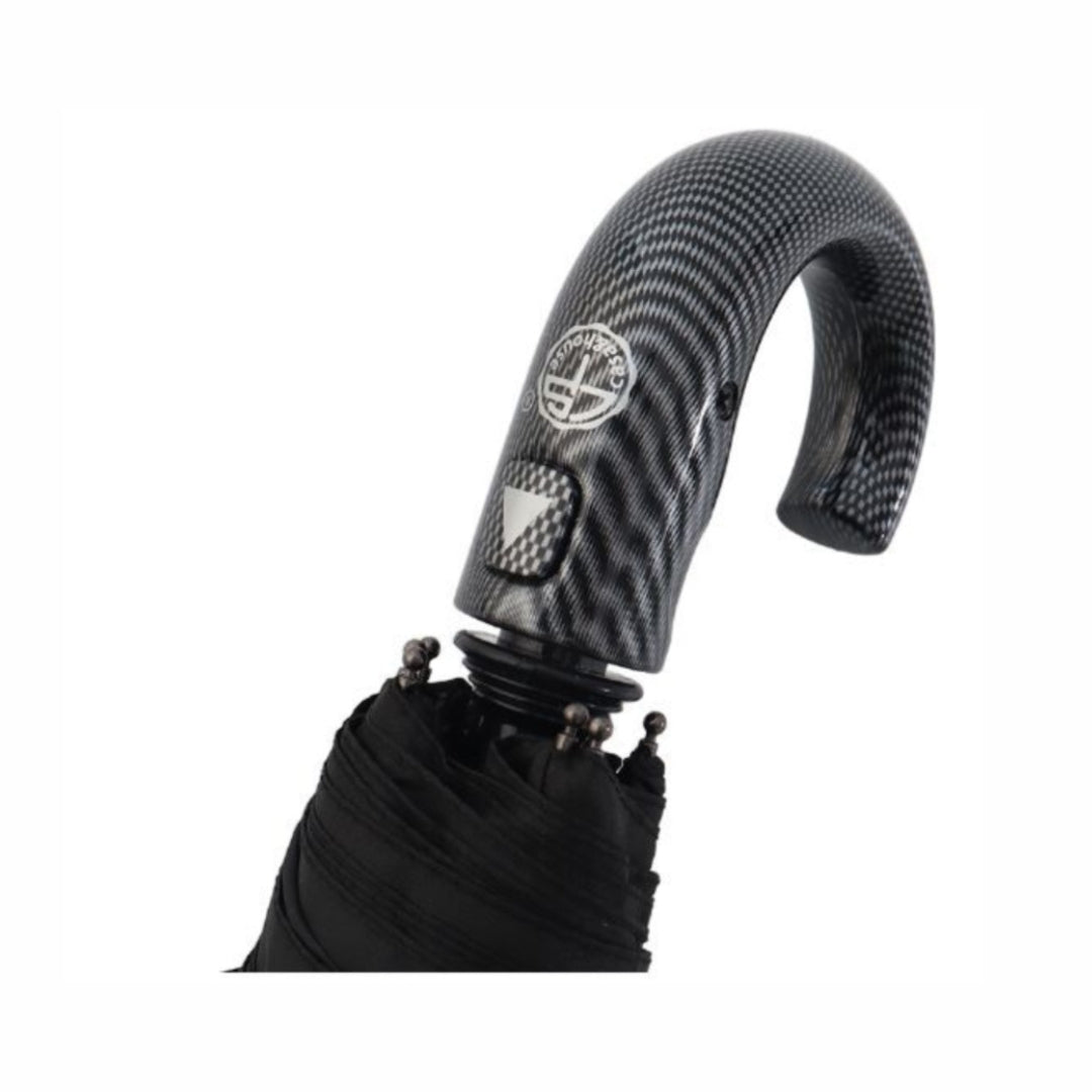 Paraguas Automático Antiviento Con Mango Curvo De 115 cm Ancho y 8 Varillas Resistentes