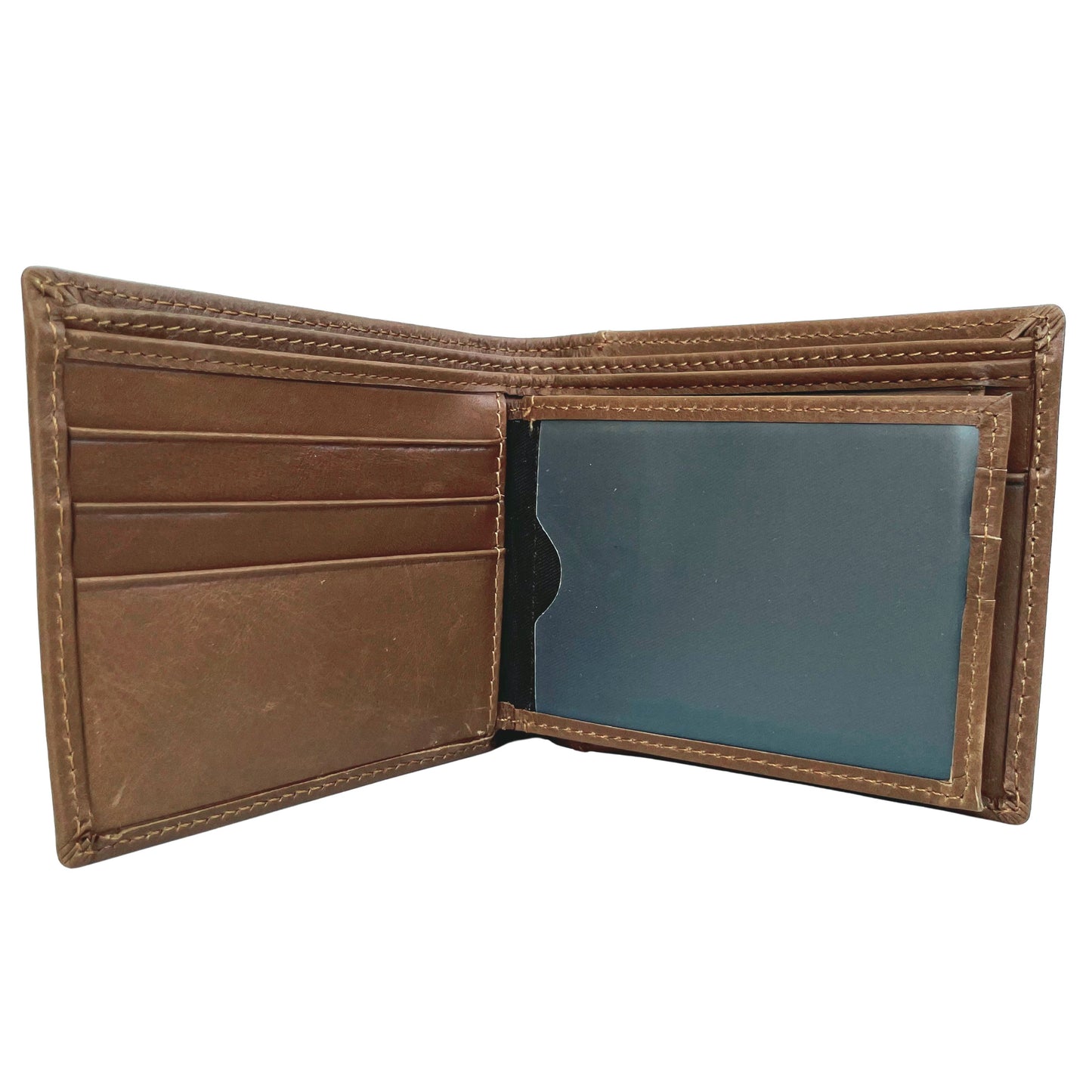 Cartera Hombre De Cuero Marrón Con Monedero – Cartera Elegante Pequeña 11x9 Cm, Bolso Hombre Clásico De Moda