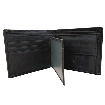 Elegante Cartera De Cuero Para Hombre Con Águila Grabada, Disponible En Negro, Marrón Oscuro Y Marrón Claro 11x9cm