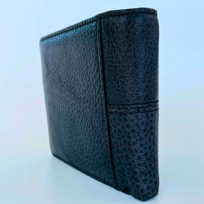 Cartera Hombre De Cuero Negro Con Cremallera Y Monedero – Cartera Elegante 11x10 Cm, Bolso Hombre Moderno De Moda