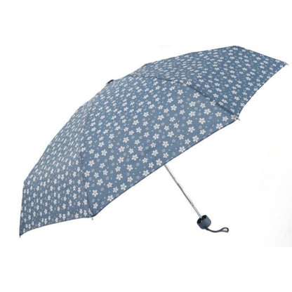 Paraguas Plegable Antiviento Súper Compacto De 19 cm Con Estampado De Flores y 8 Varillas