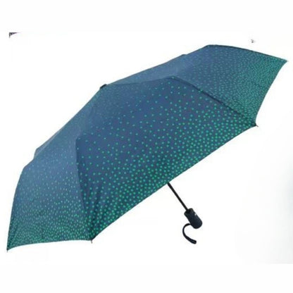 Paraguas Automático Antiviento Plegable Con Estampado De Lunares, 100 cm Ancho y 8 Varillas