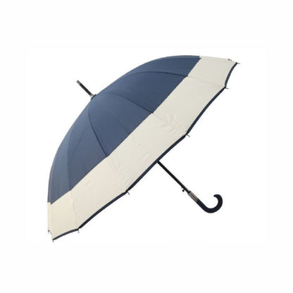 Paraguas Automático Antiviento Tipo Bastón Con 16 Varillas, Mango Antideslizante y Punta Metálica 115 cm