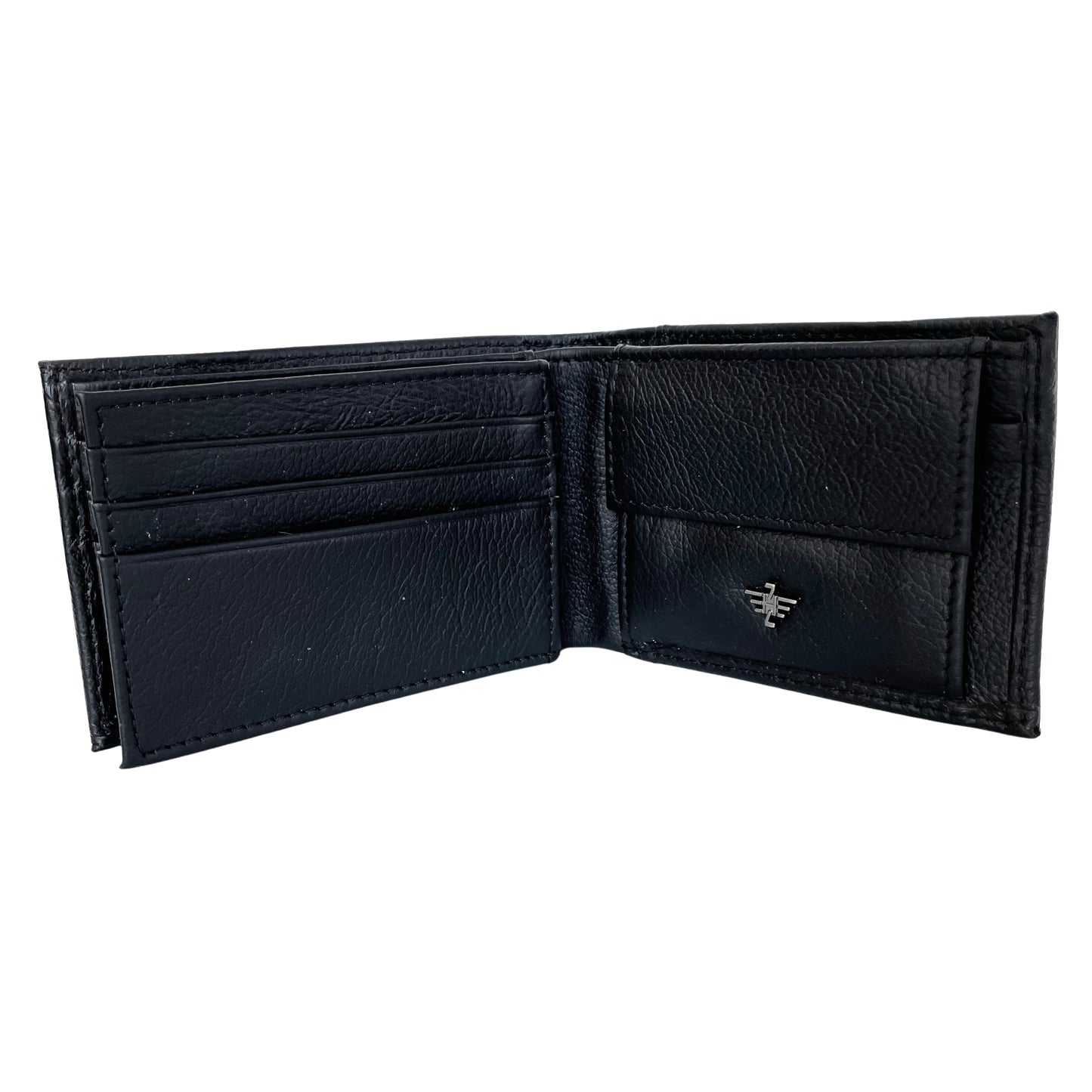 Cartera De Cuero Para Hombre Con Banda Elástica, Bolso Pequeño Negro 10,5x7cm, Diseño Moderno