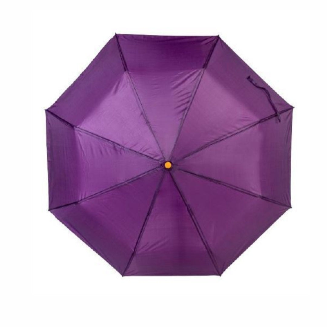 Paraguas Plegable Antiviento De Fibra Resistente Con 8 Varillas y Diseño Compacto