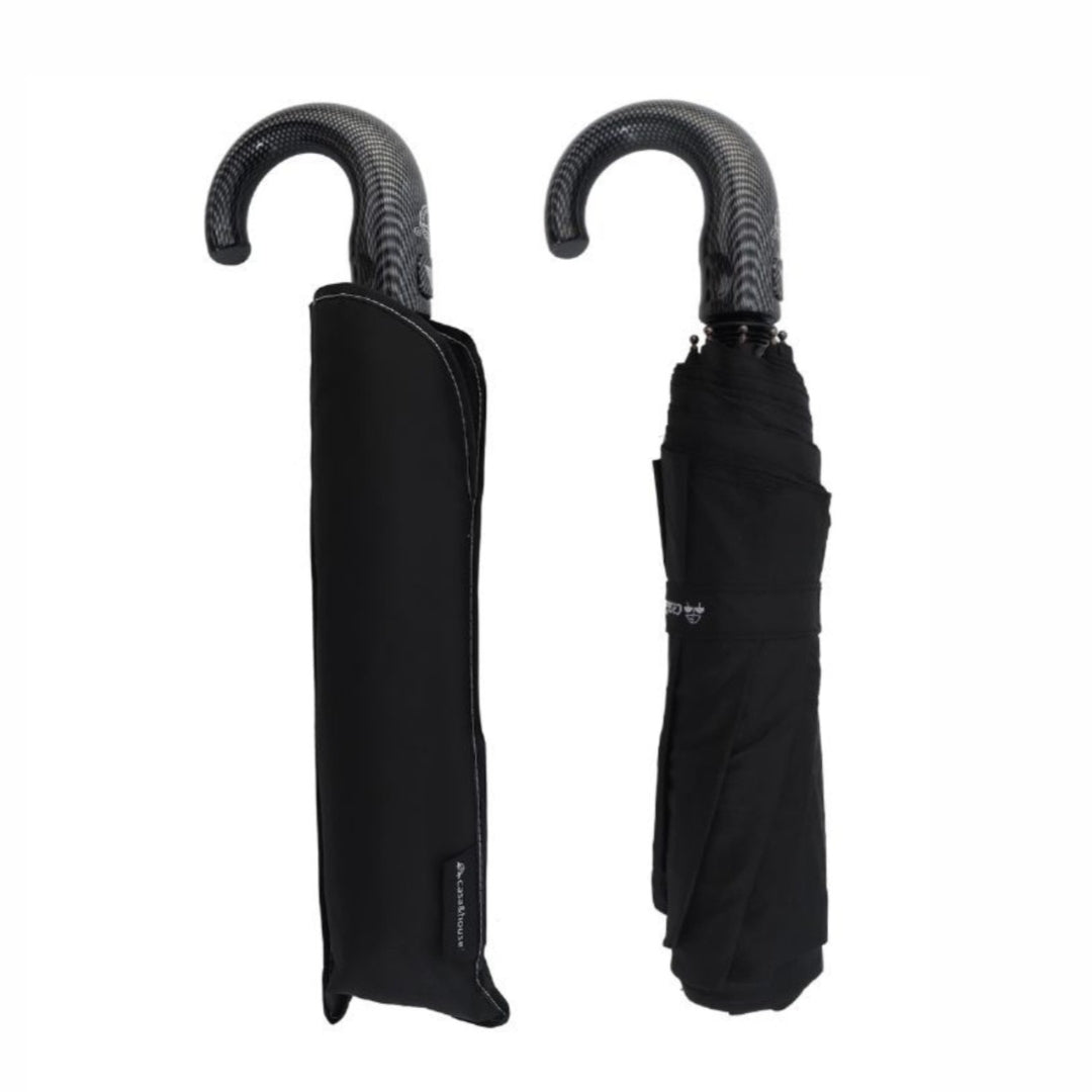 Paraguas Automático Antiviento Con Mango Curvo De 115 cm Ancho y 8 Varillas Resistentes