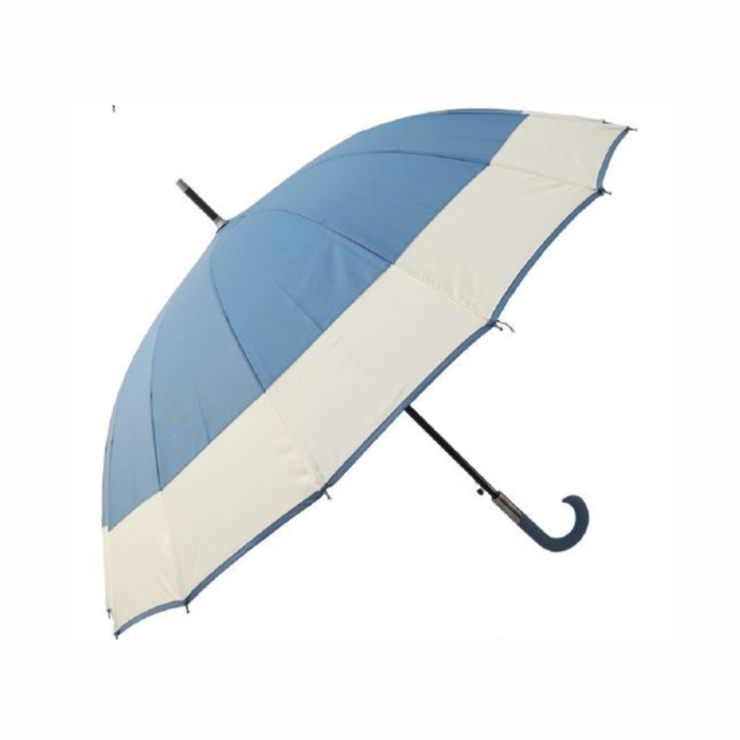 Paraguas Automático Antiviento Tipo Bastón Con 16 Varillas, Mango Antideslizante y Punta Metálica 115 cm
