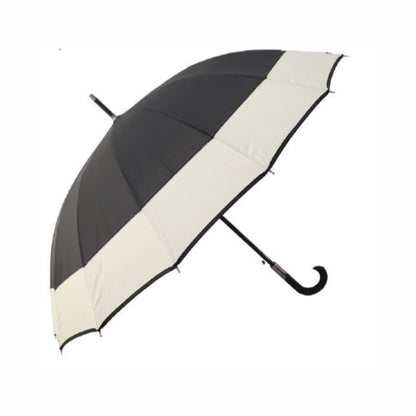 Paraguas Automático Antiviento Tipo Bastón Con 16 Varillas, Mango Antideslizante y Punta Metálica 115 cm