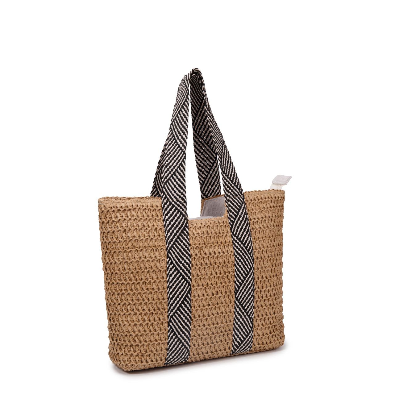 Bolso De Playa Grande De Paja Mujer Verano Estilo Natural Tejido A Mano Asa Ancha Elegante Para Vacaciones