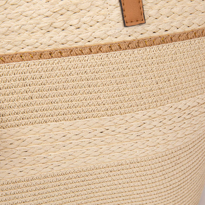 Bolso De Playa De Paja Grande Con Flecos – Estilo Natural, Ligero Y Elegante Para Verano, Viajes Y Paseo