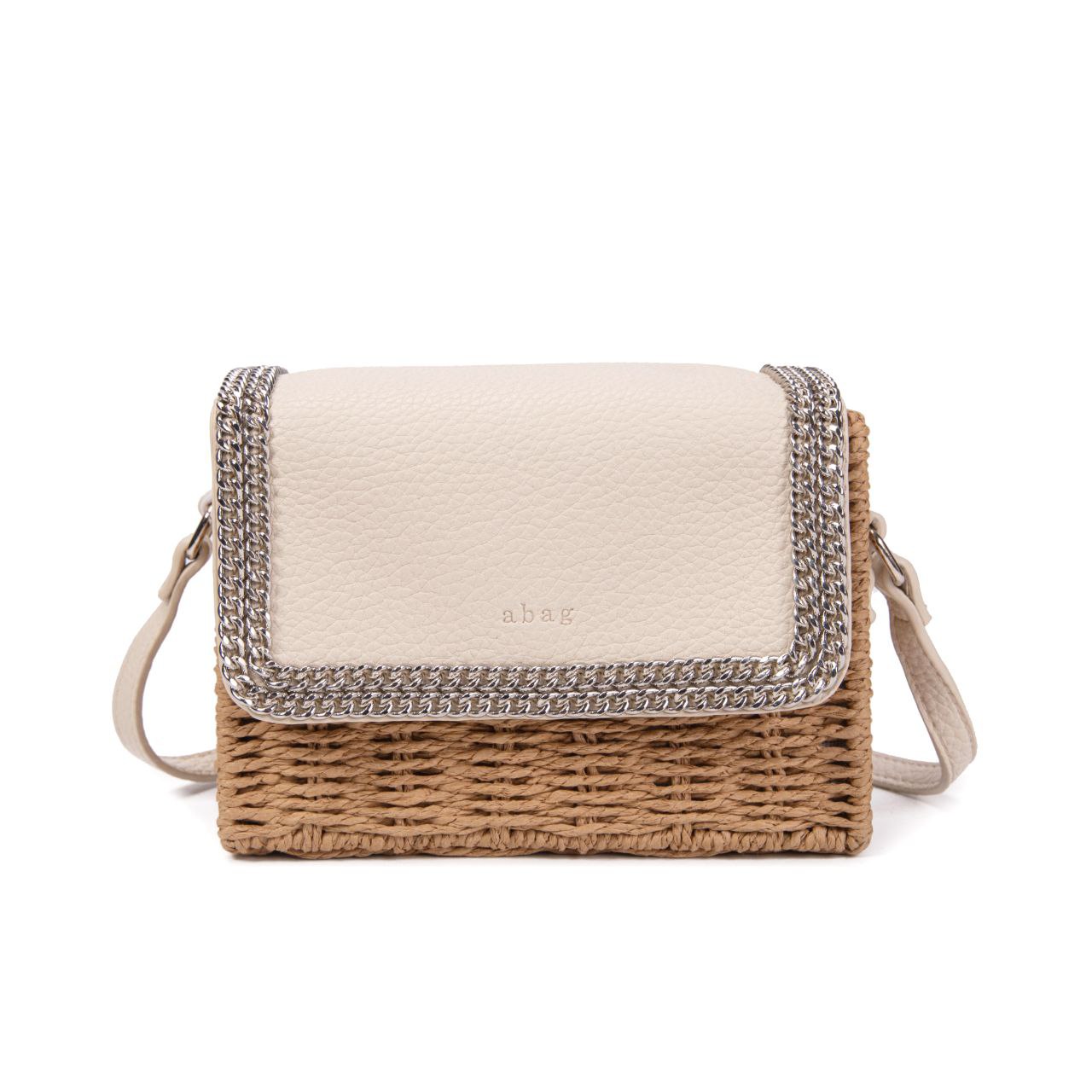 Bolso De Paja Con Cadena Metálica Elegante | Bolso Satchel Mujer Verano Estilo Rústico Chic