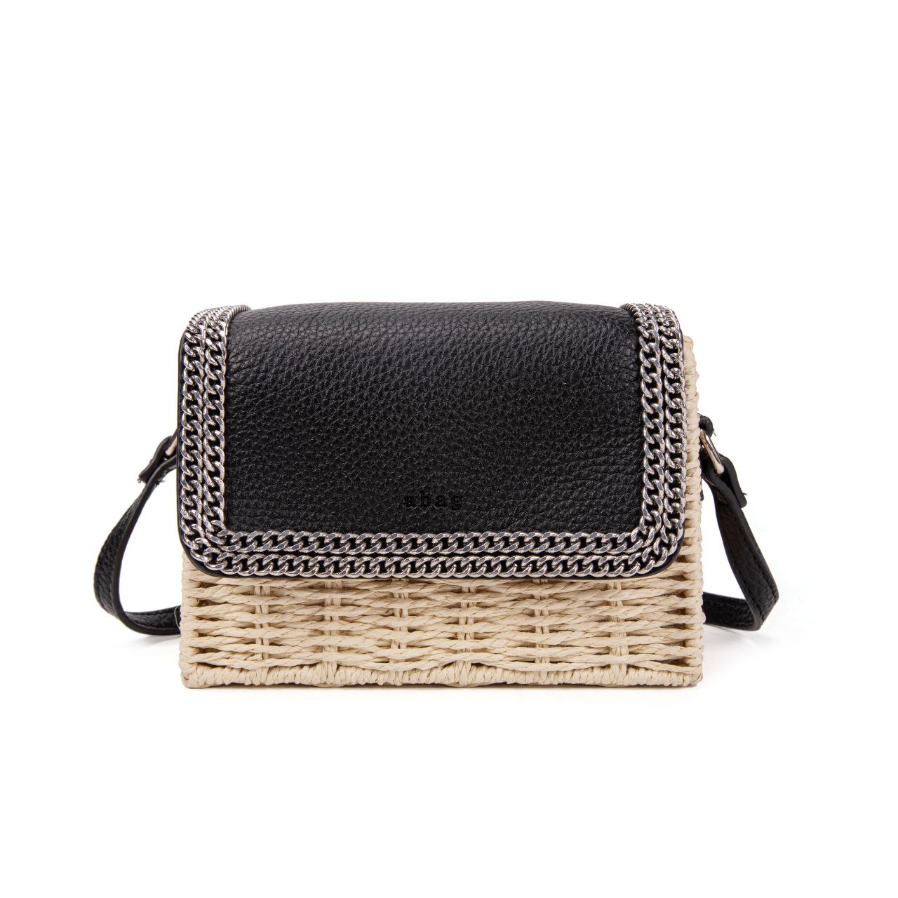 Bolso De Paja Con Cadena Metálica Elegante | Bolso Satchel Mujer Verano Estilo Rústico Chic