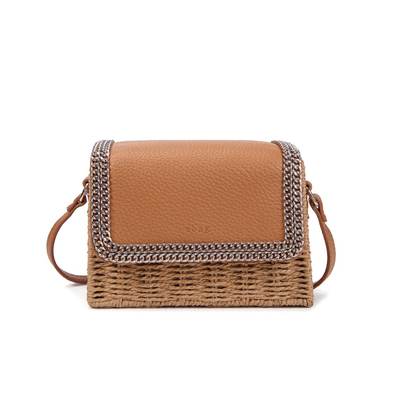 Bolso De Paja Con Cadena Metálica Elegante | Bolso Satchel Mujer Verano Estilo Rústico Chic