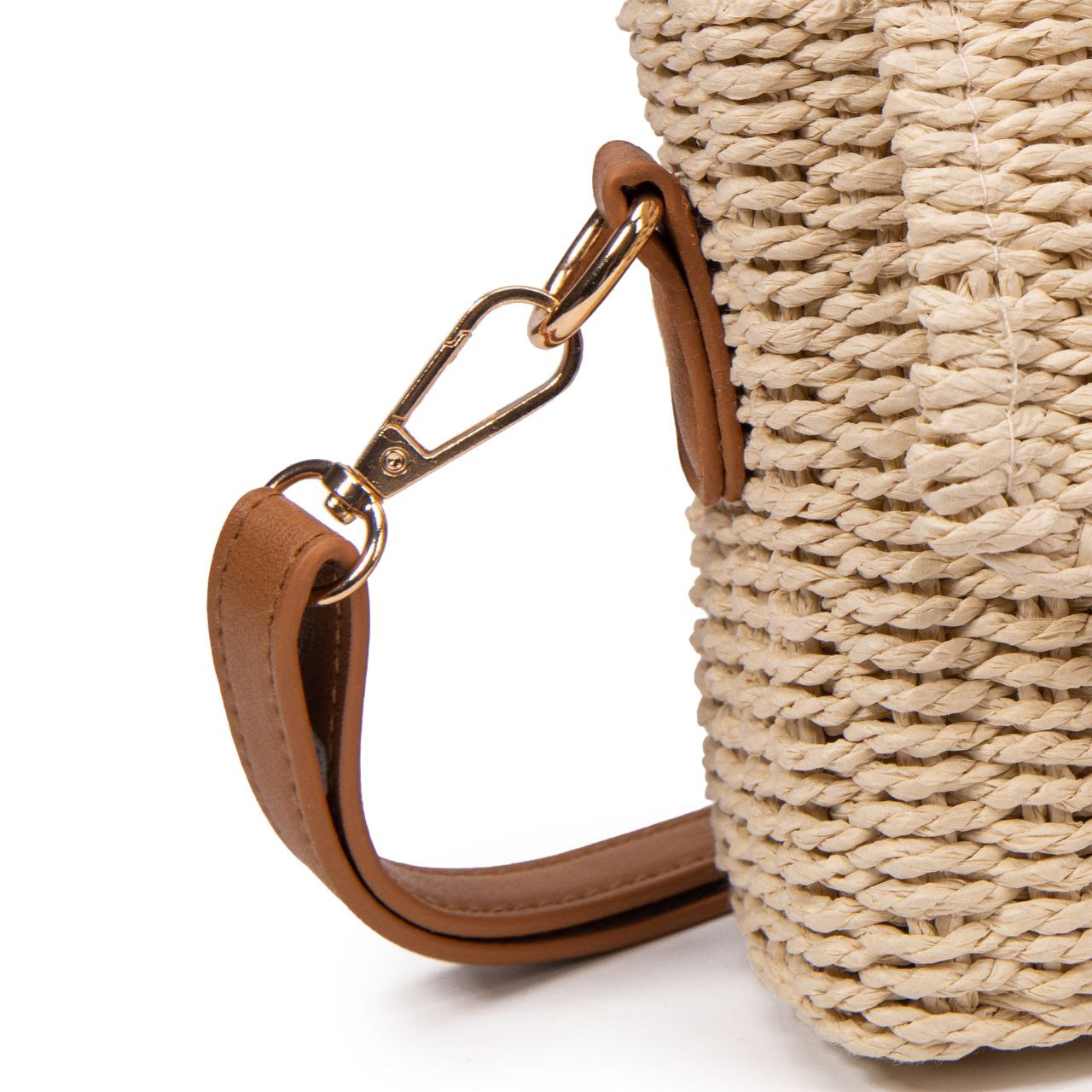 Bolso De Paja Mujer Bandolera Estilo Satchel Pequeño Con Solapa, Cierre Magnético Y Correa Ajustable Para Verano