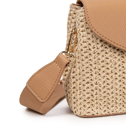 Bolso Bandolera De Verano Mujer Rafia Natural Estilo Satchel Vintage Elegante Casual Ligero Compacto Playa Diario