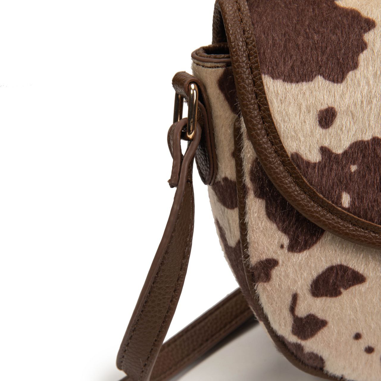Bolso Pequeño Estilo Satchel Con Estampado De Vaca Y Hebilla | Bolso Mujer De Moda Elegante Y Original