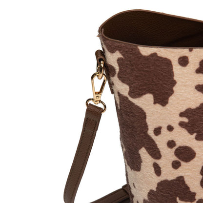 Bolso Tote Grande Con Estampado De Vaca Y Neceser Interior | Bolso Mujer De Moda Para El Día A Día