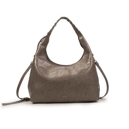 Bolso De Moda Tipo Hobo Con Asa Trenzada Para Mujer Elegante | Bolso Grande De PU Estilo Casual