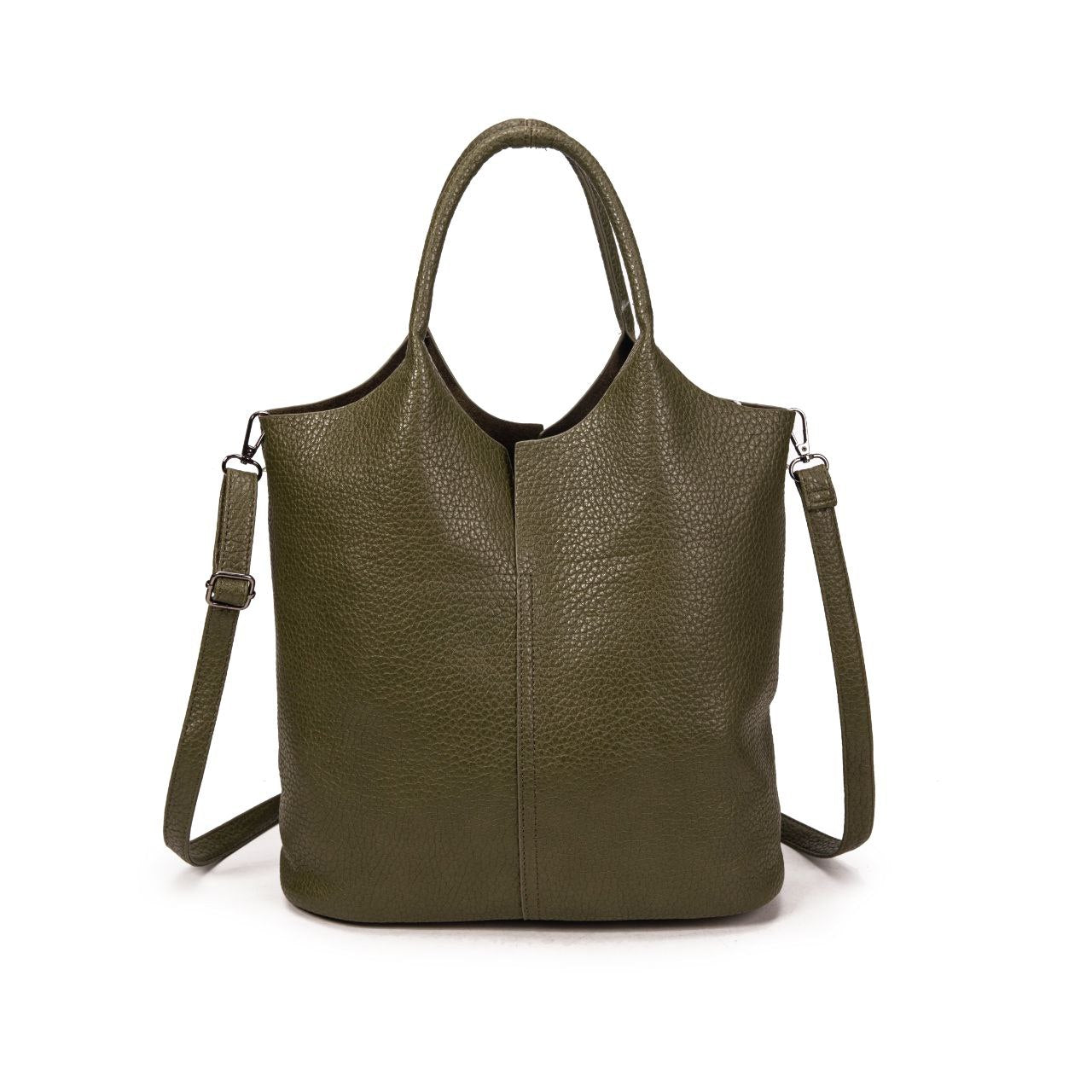Bolso De Moda Mujer Tipo Tote Con Neceser Interior | Bolso Grande Casual De Eco-Cuero Elegante