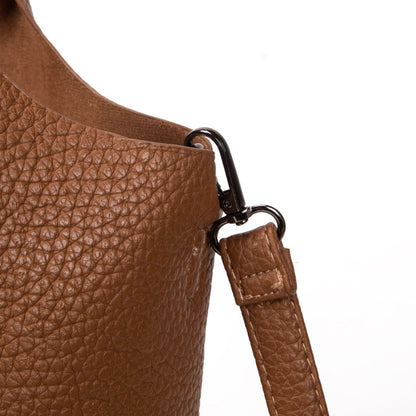 Bolso De Moda Mujer Tipo Tote Con Neceser Interior | Bolso Grande Casual De Eco-Cuero Elegante