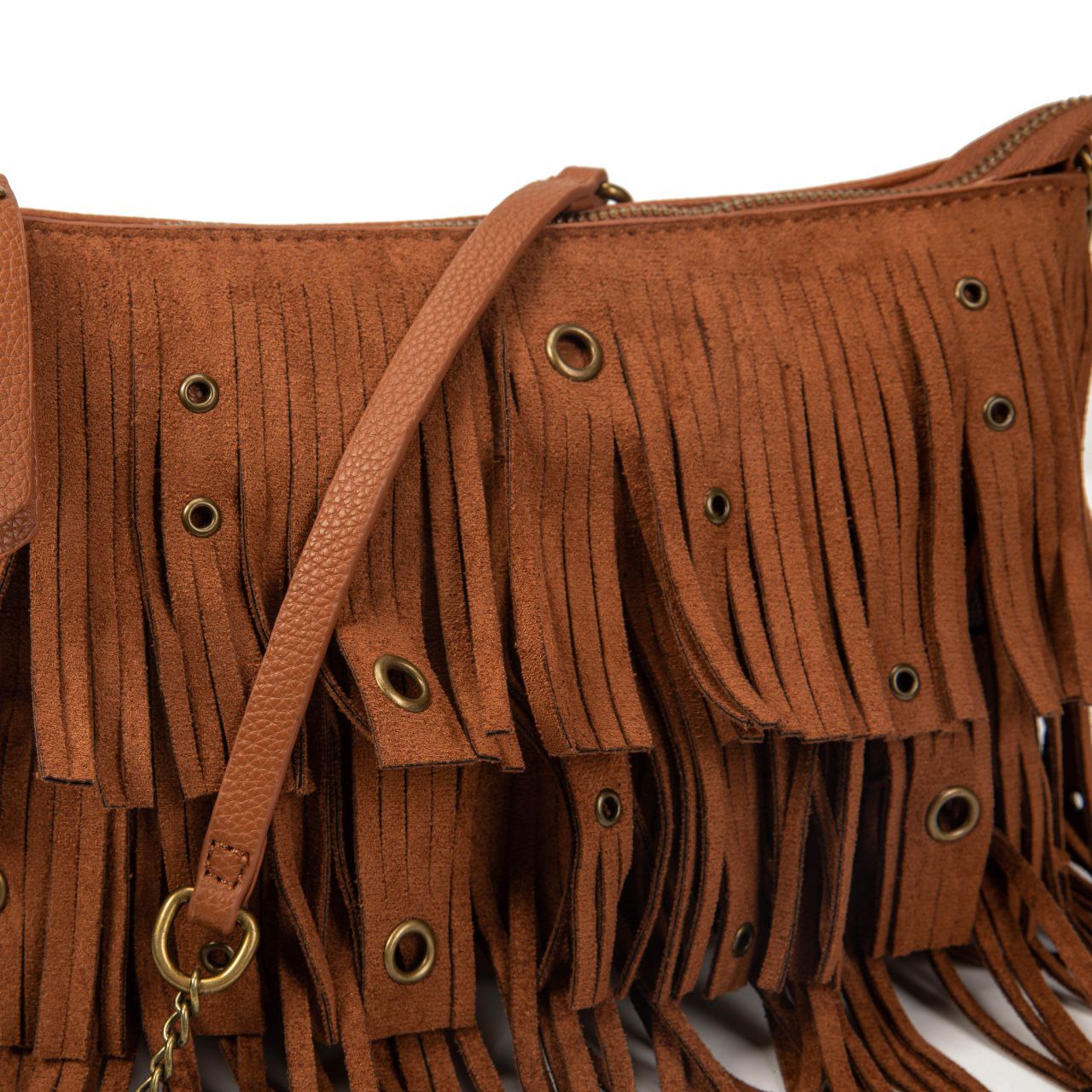 Bolso Mujer Estilo Country Con Flecos Y Cadena | Bolso Pequeño De Moda Para Eventos O Salidas