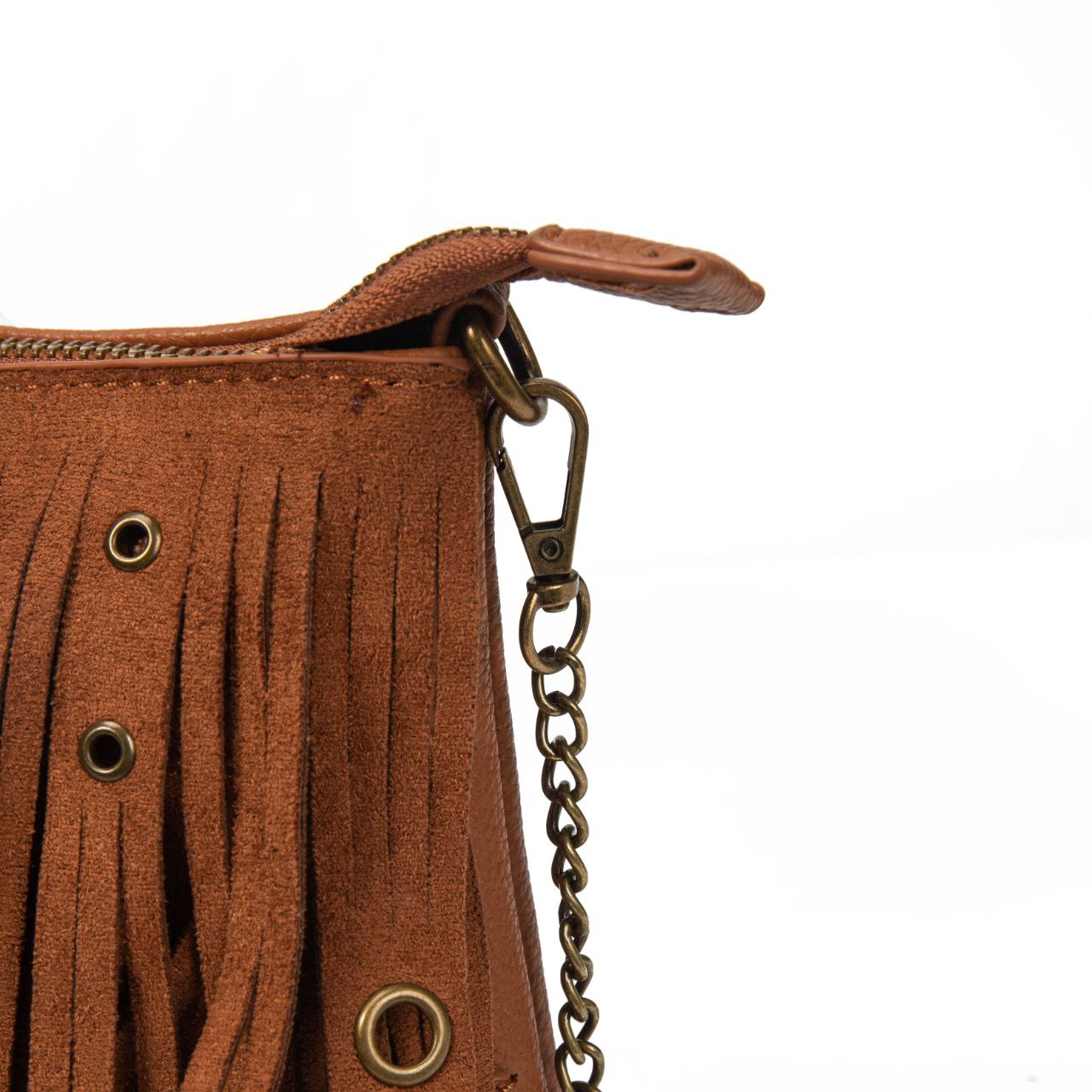 Bolso Mujer Estilo Country Con Flecos Y Cadena | Bolso Pequeño De Moda Para Eventos O Salidas