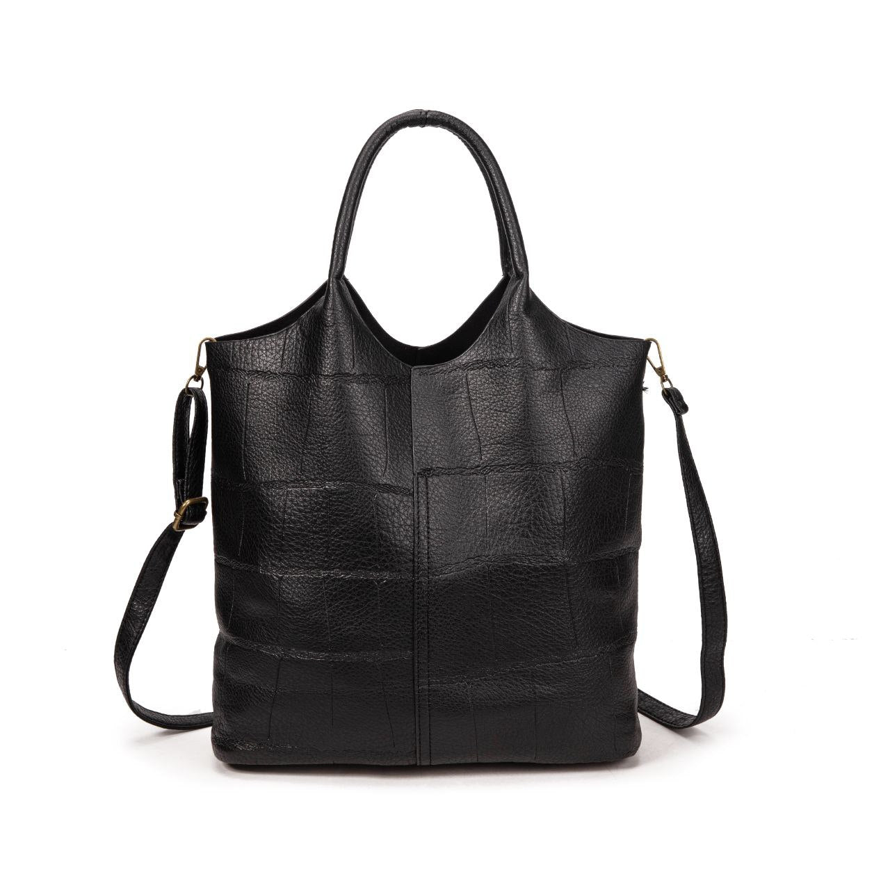 Bolso Mujer De Moda De Eco Cuero 32x30x12cm Con Asa Y Bandolera | Tote Elegante, Cartera De Cuero Para Diario