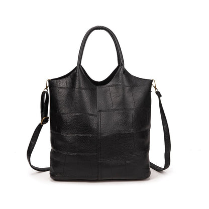 Bolso Mujer De Moda De Eco Cuero 32x30x12cm Con Asa Y Bandolera | Tote Elegante, Cartera De Cuero Para Diario