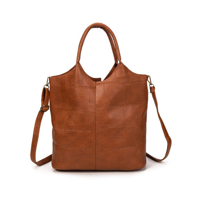 Bolso Mujer De Moda De Eco Cuero 32x30x12cm Con Asa Y Bandolera | Tote Elegante, Cartera De Cuero Para Diario