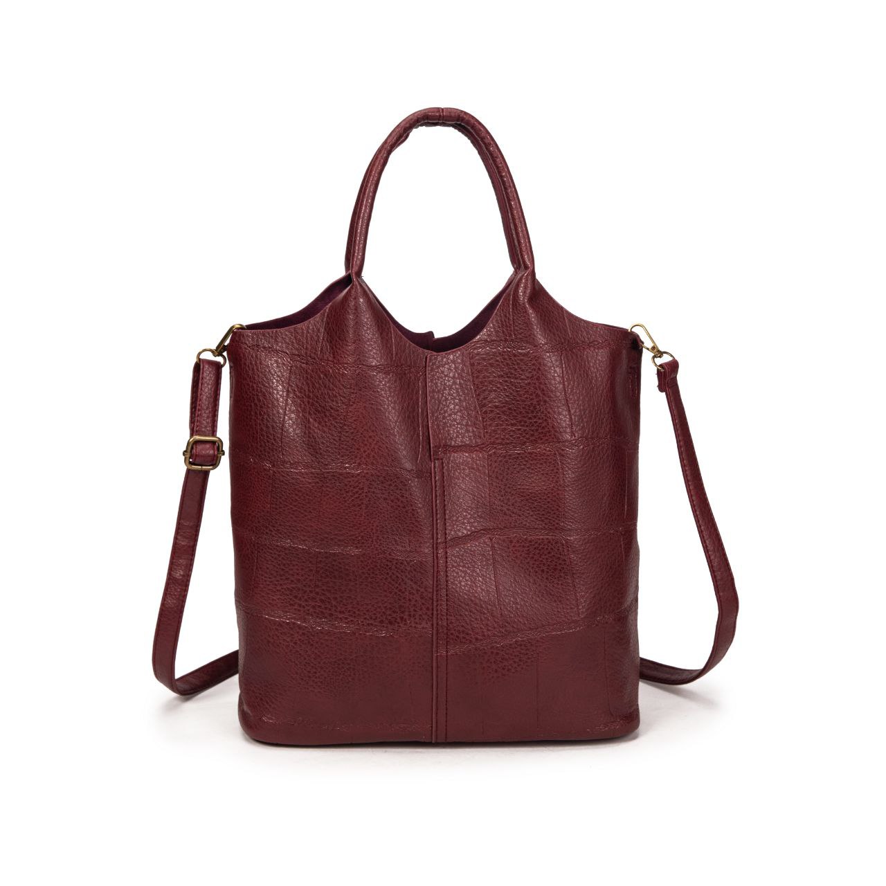 Bolso Mujer De Moda De Eco Cuero 32x30x12cm Con Asa Y Bandolera | Tote Elegante, Cartera De Cuero Para Diario