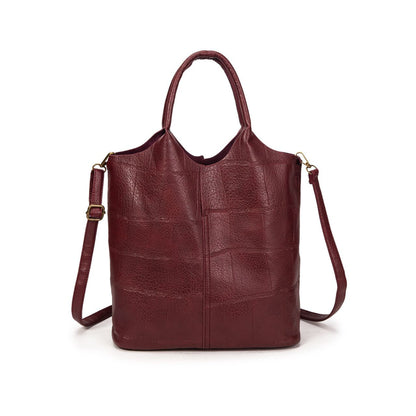 Bolso Mujer De Moda De Eco Cuero 32x30x12cm Con Asa Y Bandolera | Tote Elegante, Cartera De Cuero Para Diario