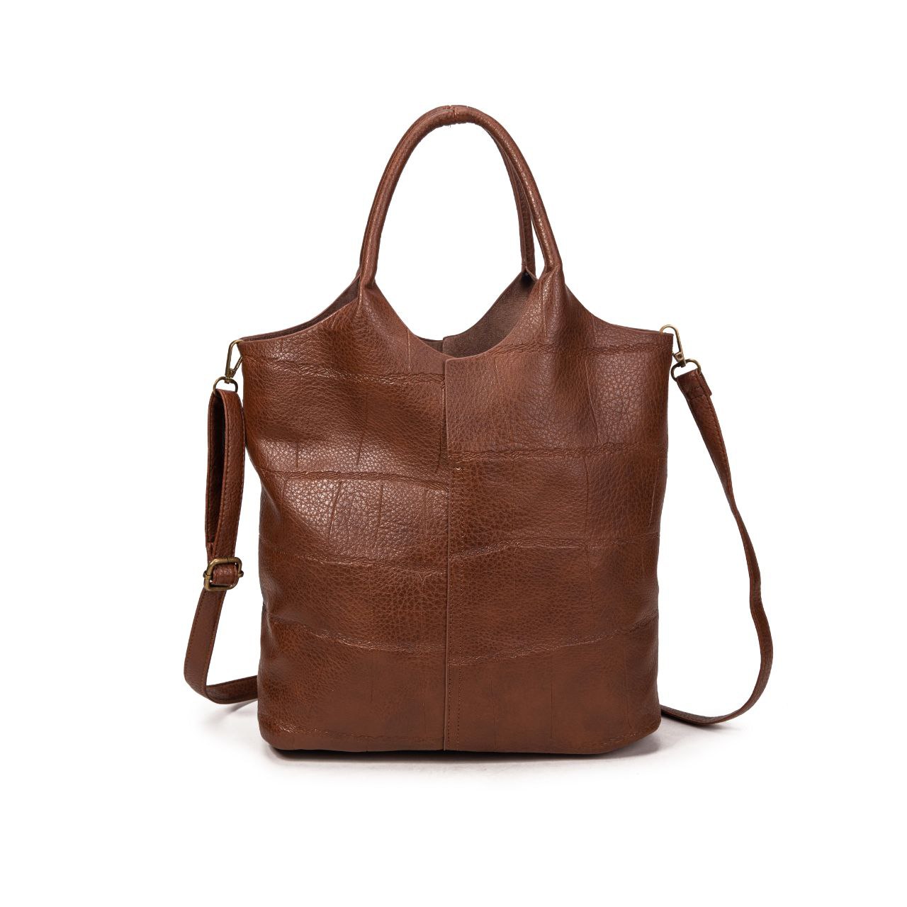 Bolso Mujer De Moda De Eco Cuero 32x30x12cm Con Asa Y Bandolera | Tote Elegante, Cartera De Cuero Para Diario