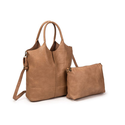 Bolso Mujer De Moda De Eco Cuero 32x30x12cm Con Asa Y Bandolera | Tote Elegante, Cartera De Cuero Para Diario