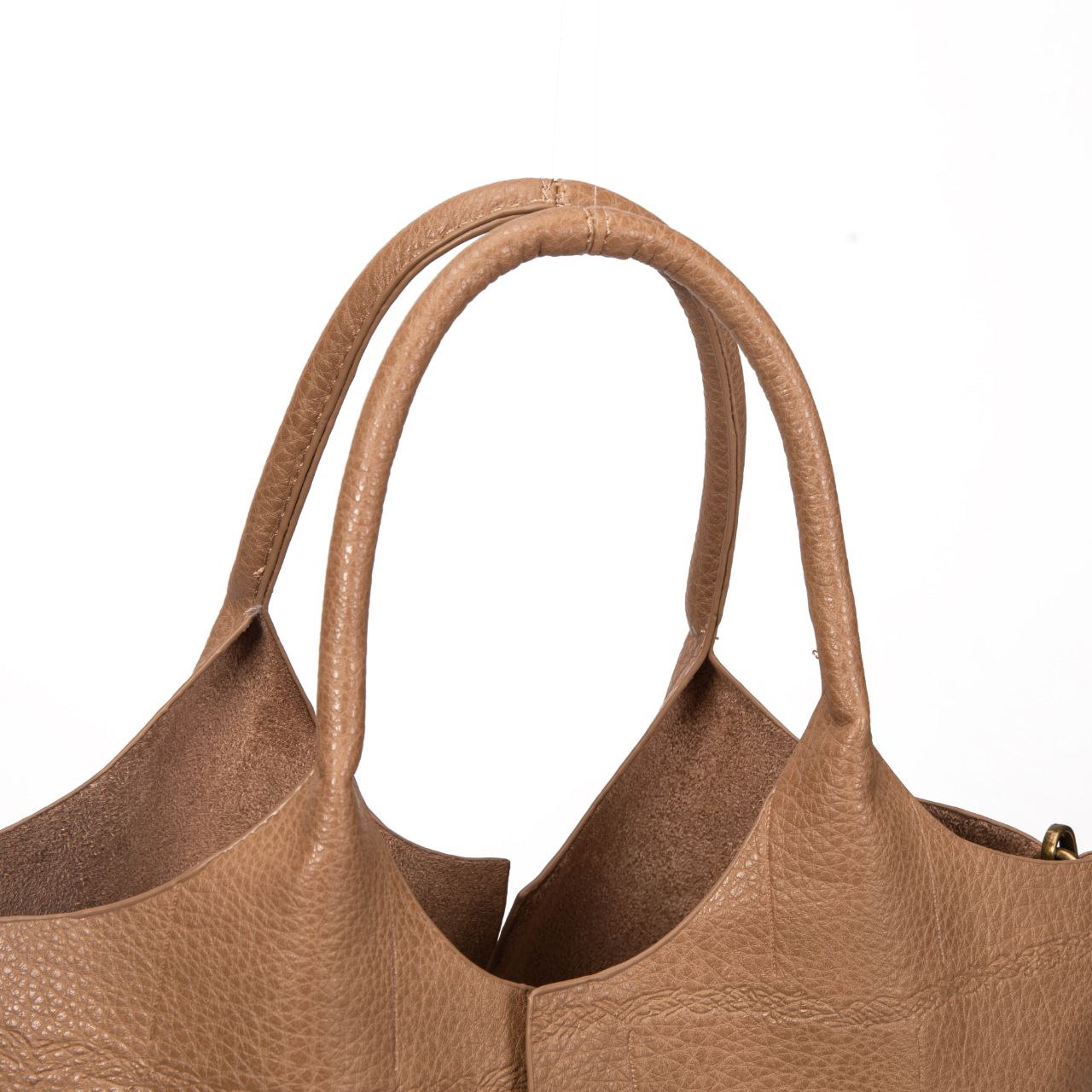 Bolso Mujer De Moda De Eco Cuero 32x30x12cm Con Asa Y Bandolera | Tote Elegante, Cartera De Cuero Para Diario