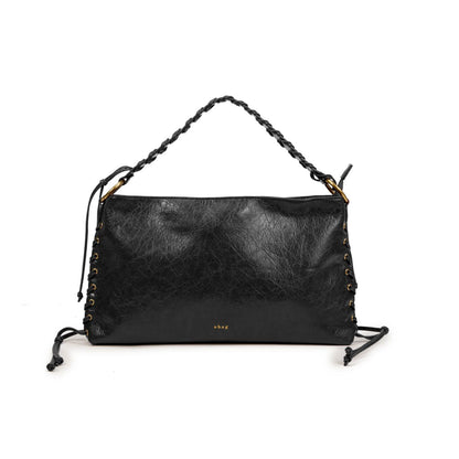 Bolso Mujer De Moda De Eco Cuero Con Asa Trenzada 38x21x5cm | Cartera Elegante Para Fiesta y Diario