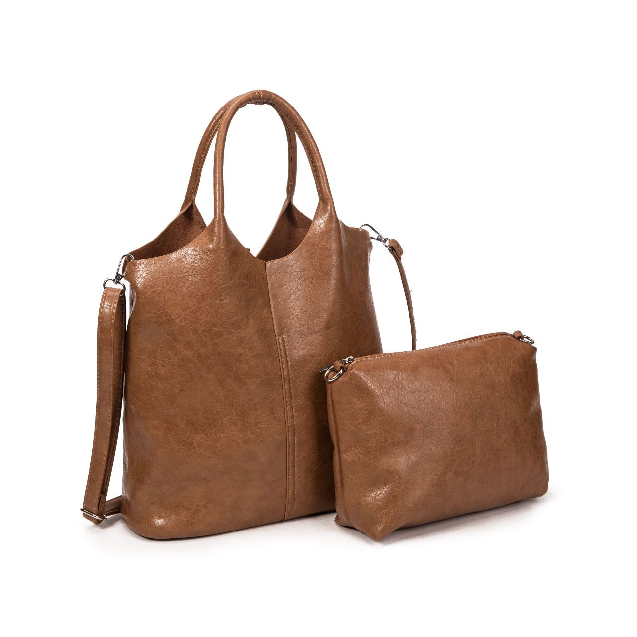 Bolso Mujer Grande 32x30x12cm | Bolso De Hombro Elegante y Versátil Con Neceser Incluido