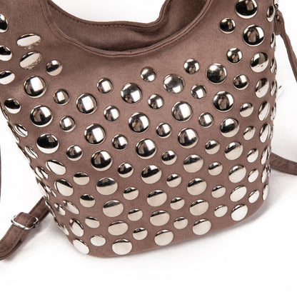 Bolso Mujer De Moda Con Tachuelas Grandes, Bolso Elegante Y Cómodo Para El Día A Día 29x21x16cm