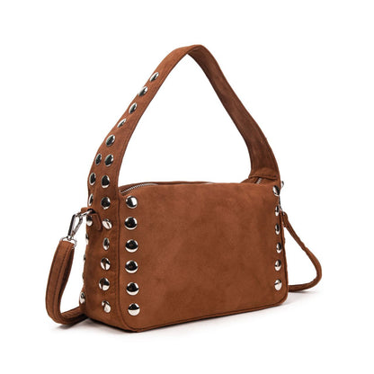 Bolso Mujer De Moda Con Tachuelas Laterales, Bolso Pequeño Elegante Y Práctico Para Uso Diario 28x16x10cm