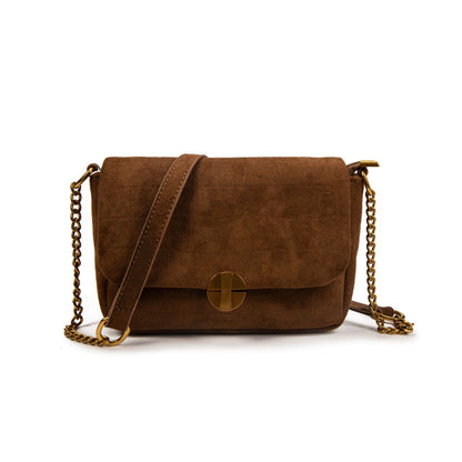 Bolso Mujer De Moda Tipo Satchel Con Cadena, Cartera Pequeña Efecto Gamuza Croco, Bolso Bandolera Elegante 20x13x8cm