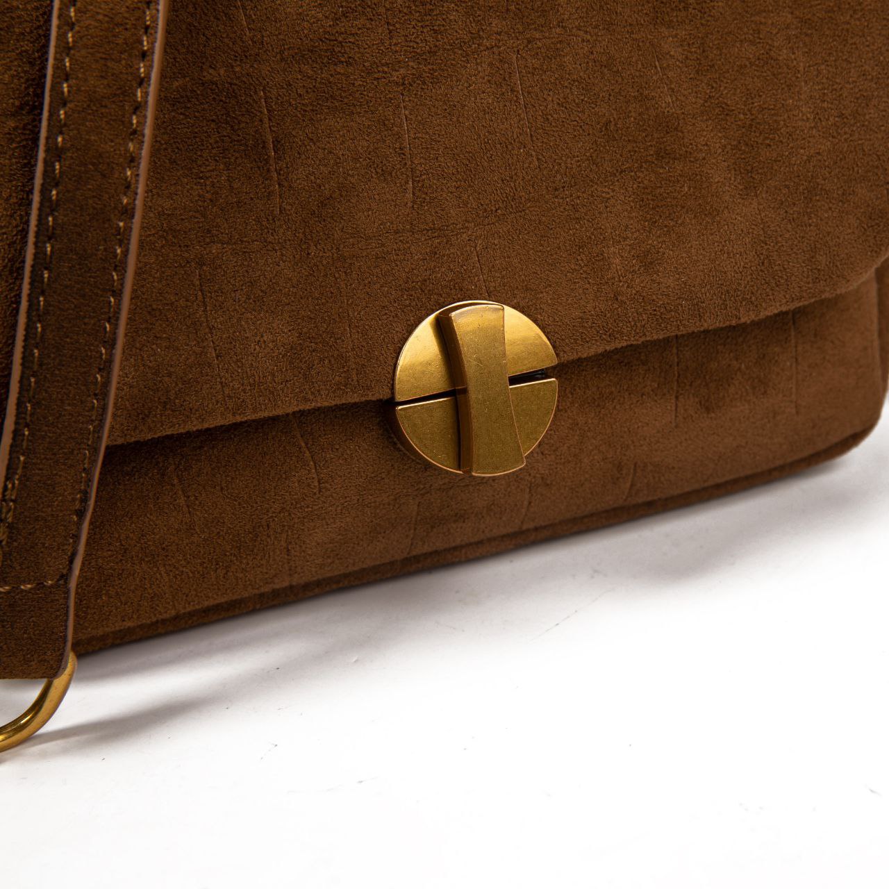 Bolso Mujer De Moda Tipo Satchel Con Cadena, Cartera Pequeña Efecto Gamuza Croco, Bolso Bandolera Elegante 20x13x8cm